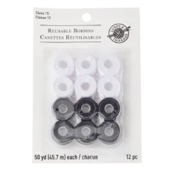 Deals βοΈ Loops & Threads™ Reusable Bobbins, Black & White π