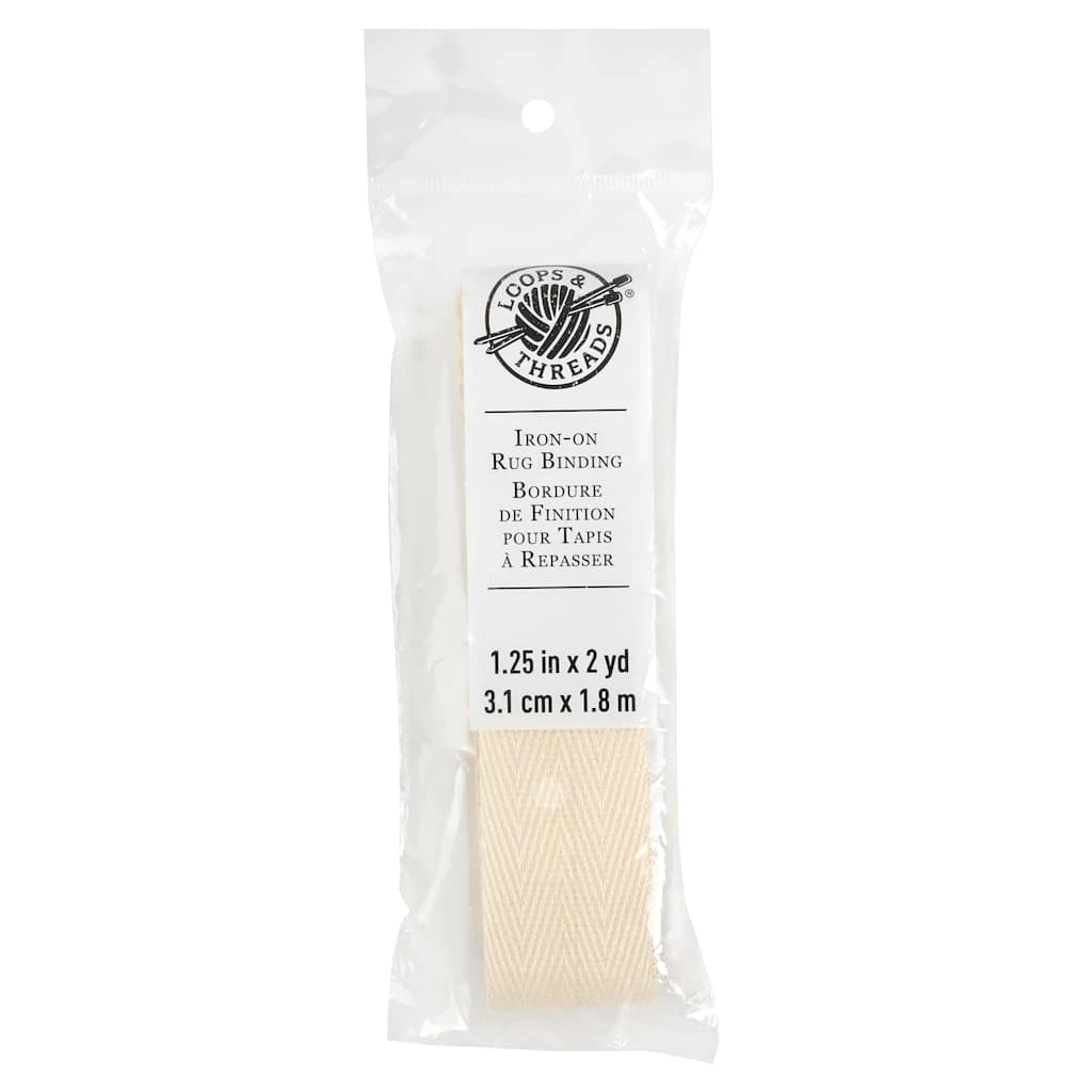 Budget ❤️ Iron-On Rug Binding by Loops & Threads™, 2yd. ⌛ 3 Budget ❤️ Iron-On Rug Binding by Loops & Threads™, 2yd. ⌛