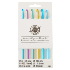 Best Pirce 🛒 Anodized Crochet Hook Set by Loops & Threads®, E-J 😍