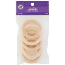 Best Sale ❤️ Loops & Threads® Wood Cabone Rings, 5ct. ✨ -Loops and Threads Store 10154187 1