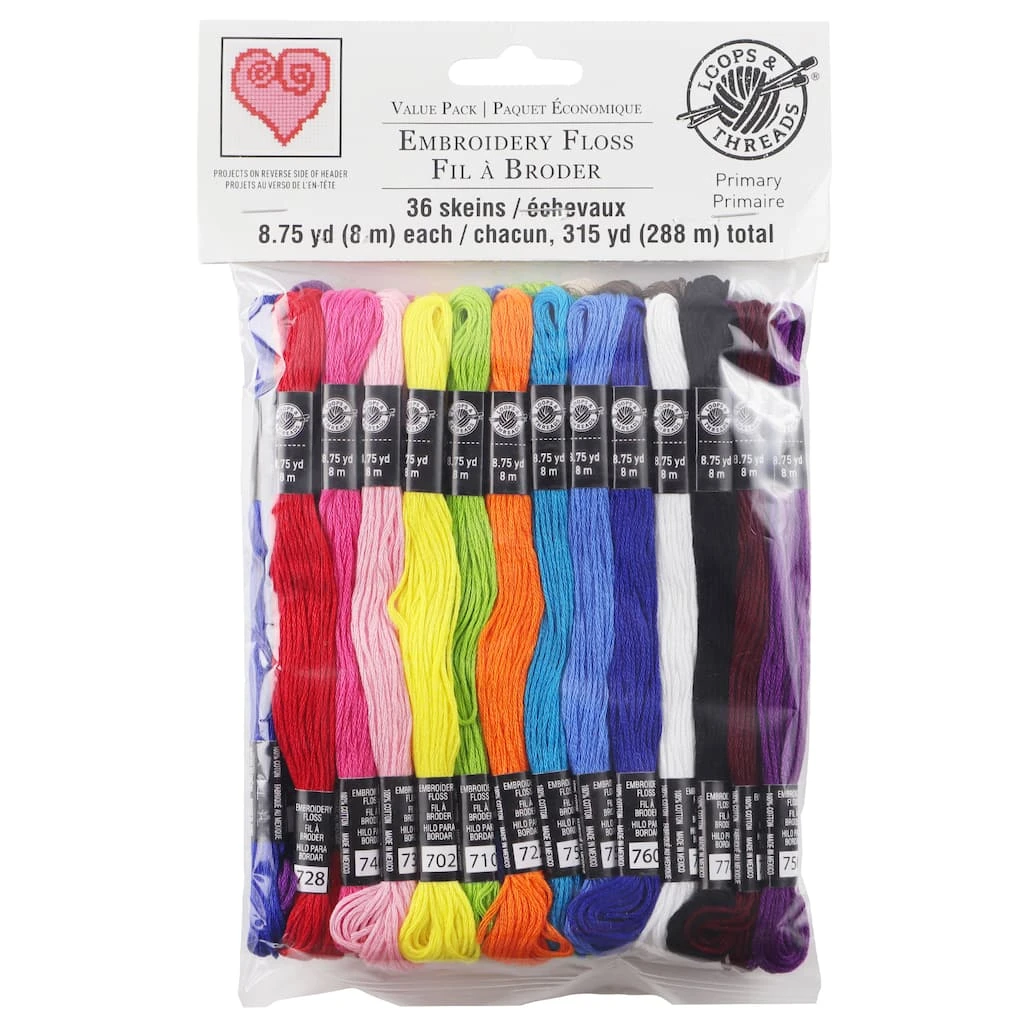 Cheapest π 12 Packs: 36 ct. (432 total) Primary Embroidery Floss by Loops & Threads™ π 4 Cheapest π 12 Packs: 36 ct. (432 total) Primary Embroidery Floss by Loops & Threads™ π - Image 2