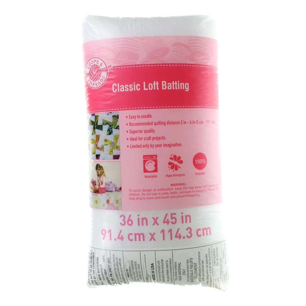 Discount ❤️ Classic Loft Batting by Loops & Threads™ by Poly-Fil 🤩 3 Discount ❤️ Classic Loft Batting by Loops & Threads™ by Poly-Fil 🤩