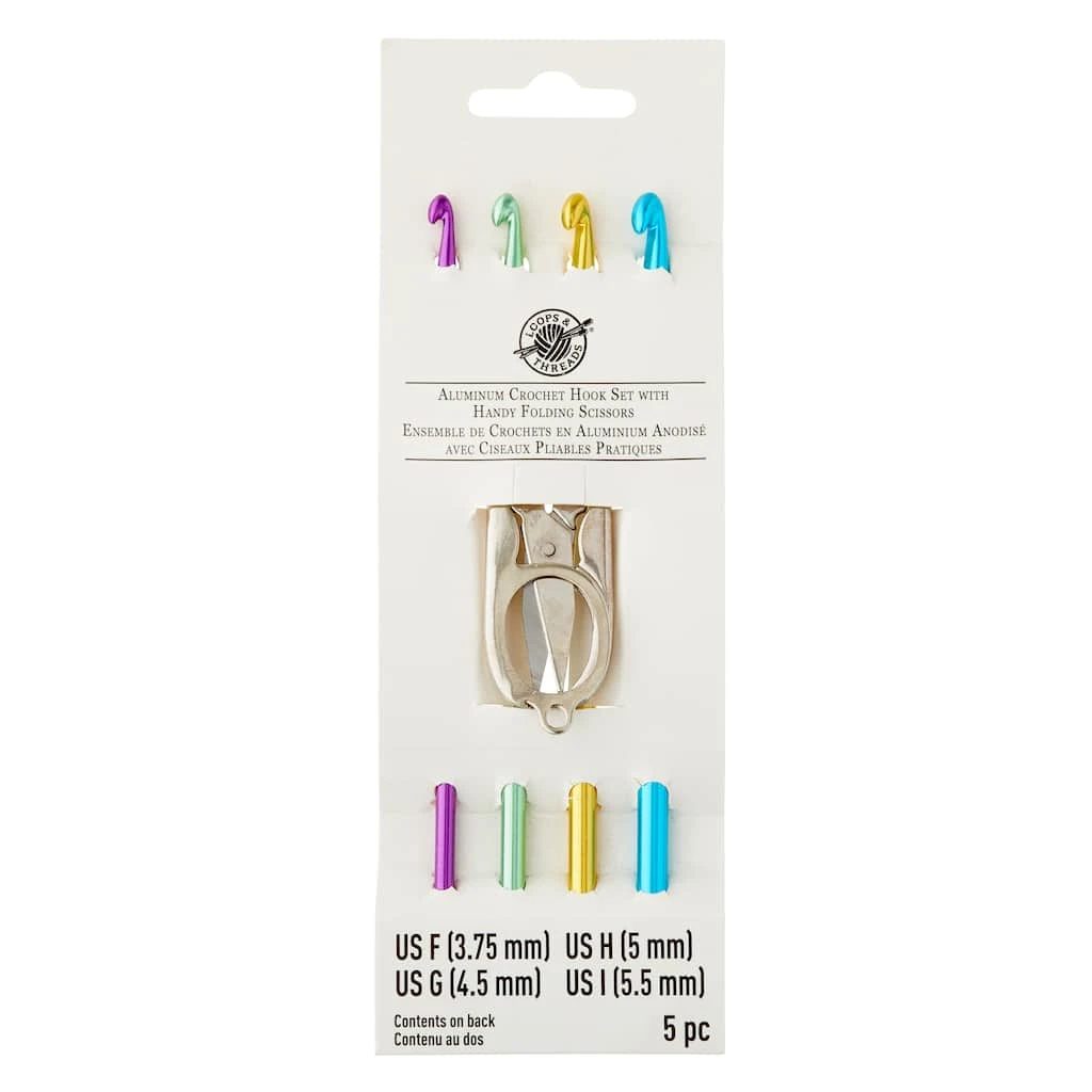 Budget β¨ Aluminum Crochet Hook Set with Scissors by Loops & Threads® π 3 Budget β¨ Aluminum Crochet Hook Set with Scissors by Loops & Threads® π