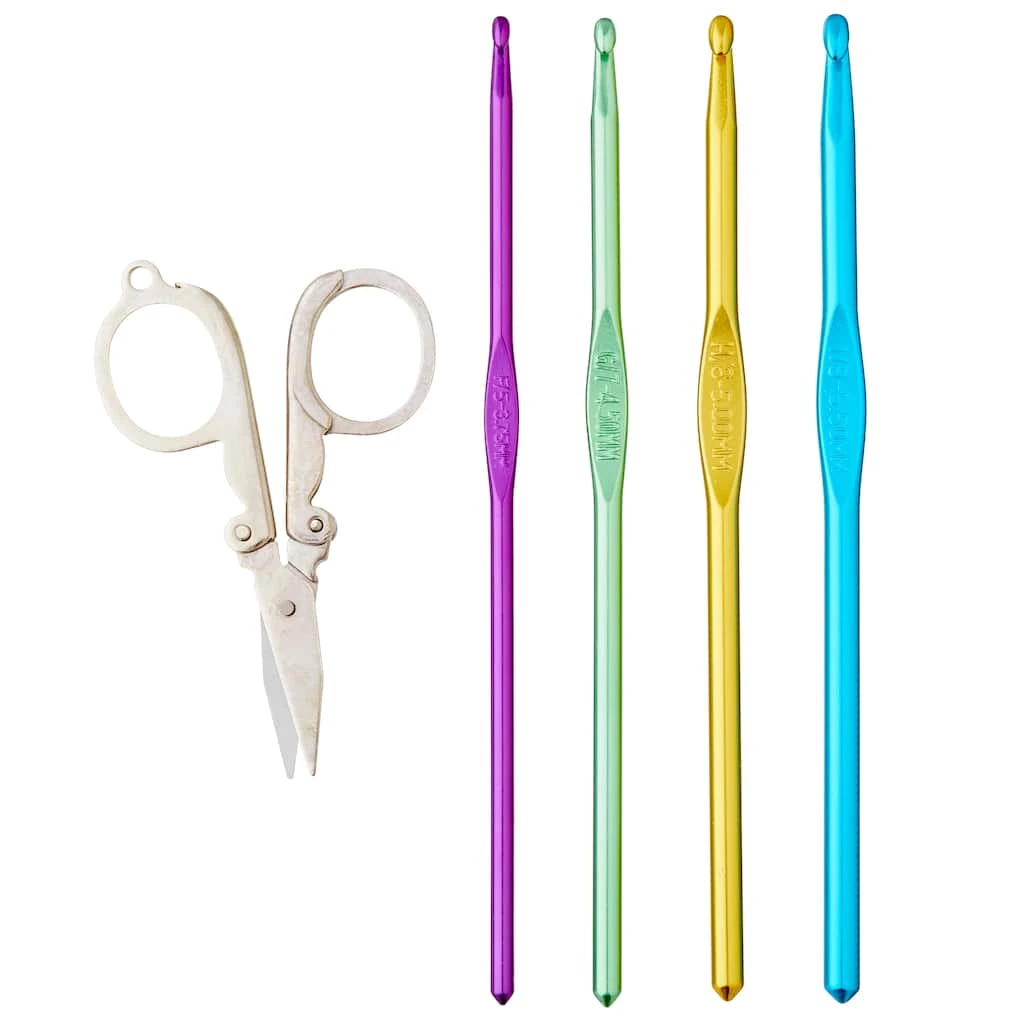 Budget β¨ Aluminum Crochet Hook Set with Scissors by Loops & Threads® π 5 Budget β¨ Aluminum Crochet Hook Set with Scissors by Loops & Threads® π - Image 3