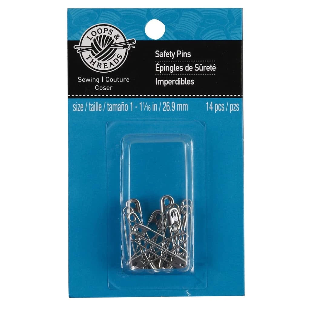 New β€οΈ Loops & Threads™ Safety Pins, 1 1/16" π 3 New β€οΈ Loops & Threads™ Safety Pins, 1 1/16" π