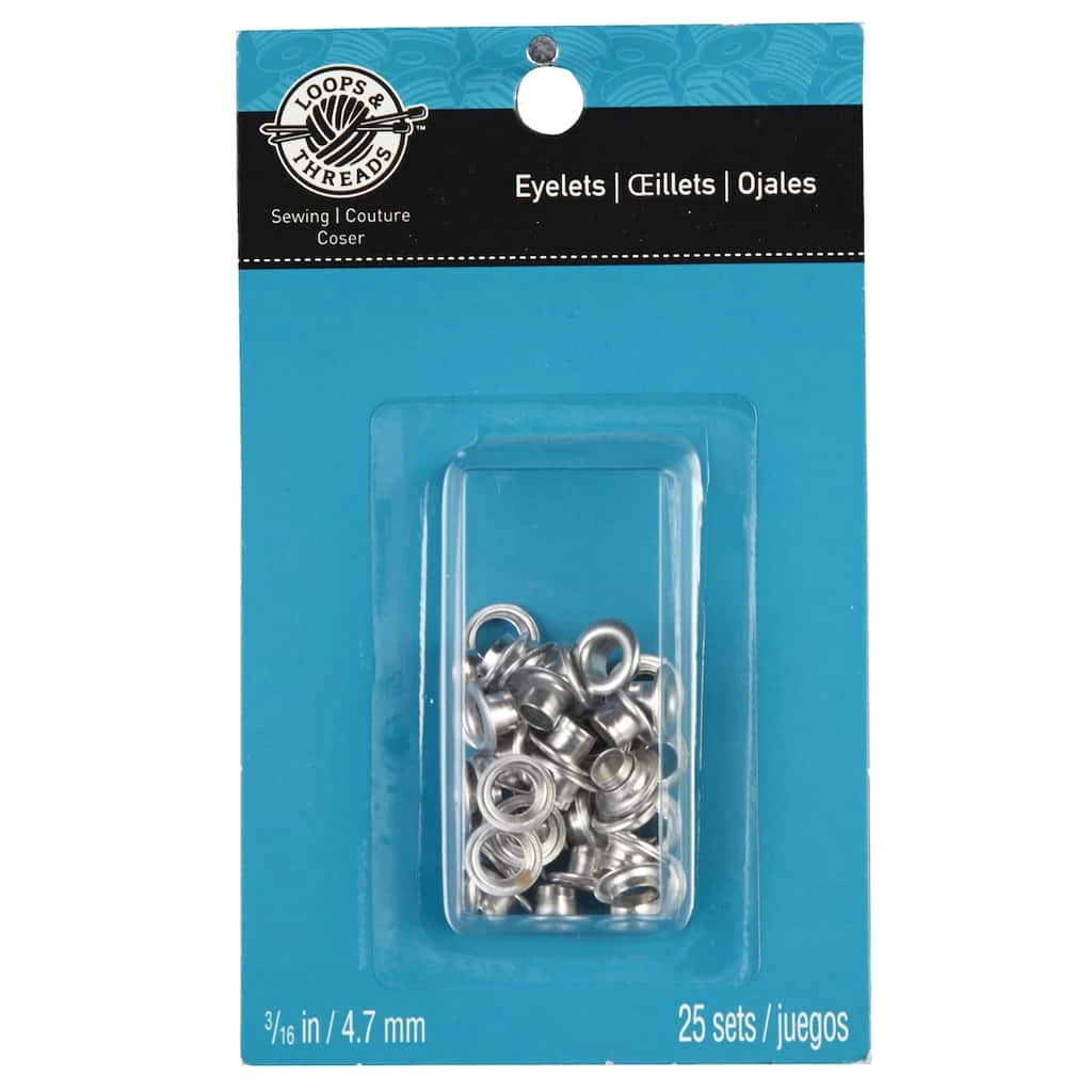 Promo β 12 Packs: 25 ct. (300 total) 3/16" Silver Eyelets by Loops & Threads™ π 3 Promo β 12 Packs: 25 ct. (300 total) 3/16" Silver Eyelets by Loops & Threads™ π