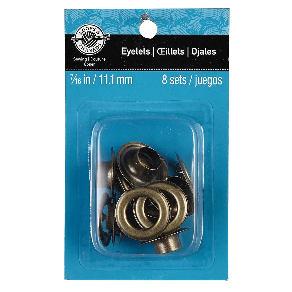 Cheap π 12 Packs: 8 ct. (96 total) 7/16" Antique Brass Eyelets by Loops & Threads™ β 5 Cheap π 12 Packs: 8 ct. (96 total) 7/16" Antique Brass Eyelets by Loops & Threads™ β - Image 3