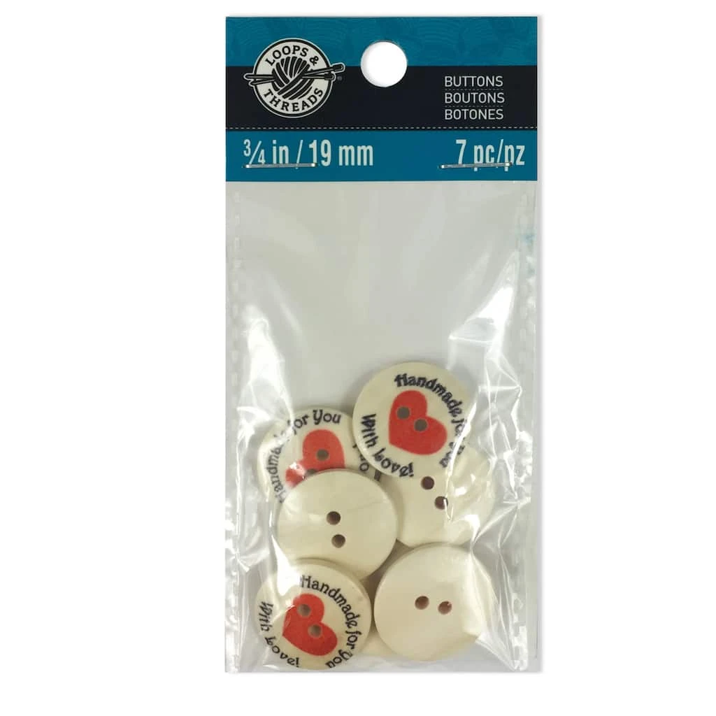 Cheap π― 12 Packs: 7 ct. (84 total) Handmade For You Buttons by Loops & Threads® β 5 Cheap π― 12 Packs: 7 ct. (84 total) Handmade For You Buttons by Loops & Threads® β - Image 3