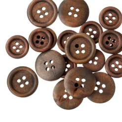 Promo ✔️ Favorite Findings Dark Wood Buttons By Loops & Threads® ✔️