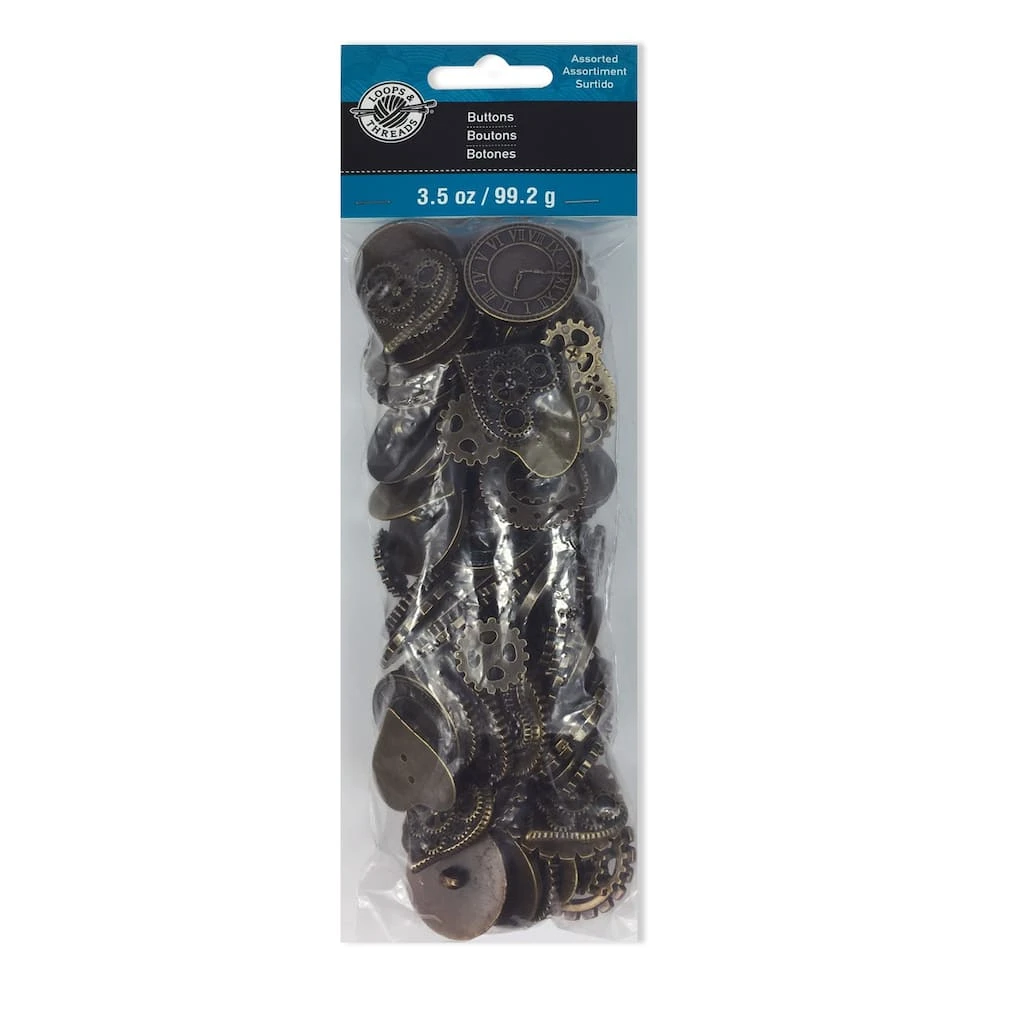 Cheapest β 12 Pack: Steampunk Buttons Set by Loops & Threads® π 3 Cheapest β 12 Pack: Steampunk Buttons Set by Loops & Threads® π