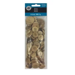 Top 10 β 12 Pack: Light Brown Wooden Buttons Set by Loops & Threads® β€οΈ