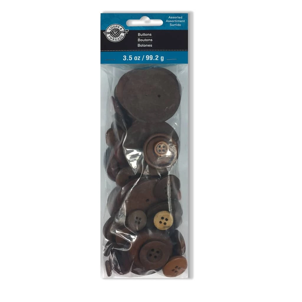 Flash Sale β 12 Pack: Brown Wooden Buttons Set by Loops & Threads® π 3 Flash Sale β 12 Pack: Brown Wooden Buttons Set by Loops & Threads® π