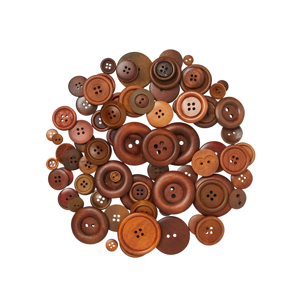 Best deal ❤️ Brown Wooden Buttons By Loops & Threads® ✨ 5 Best deal ❤️ Brown Wooden Buttons By Loops & Threads® ✨ - Image 3