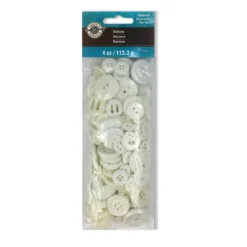 Hot Sale 🎁 12 Pack: White Buttons Value Pack by Loops & Threads® 😉