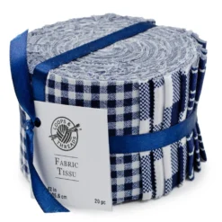 Cheapest π₯ Blue Printed Fabric Strips by Loops & Threads® π