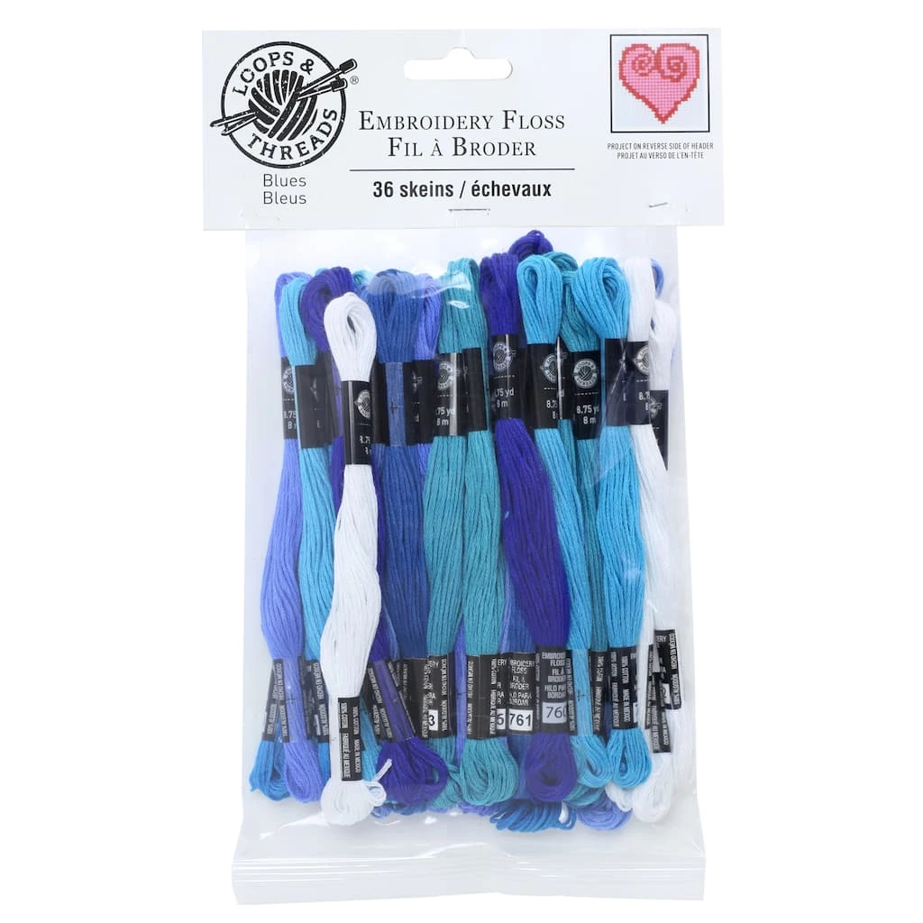 Flash Sale π Blues Embroidery Floss By Loops & Threads® π 3 Flash Sale π Blues Embroidery Floss By Loops & Threads® π