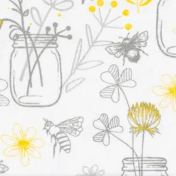 Wholesale 🎁 Gray & Yellow Mason Cotton Fabric by Loops & Threads™ ⌛ -Loops and Threads Store 10631288 3