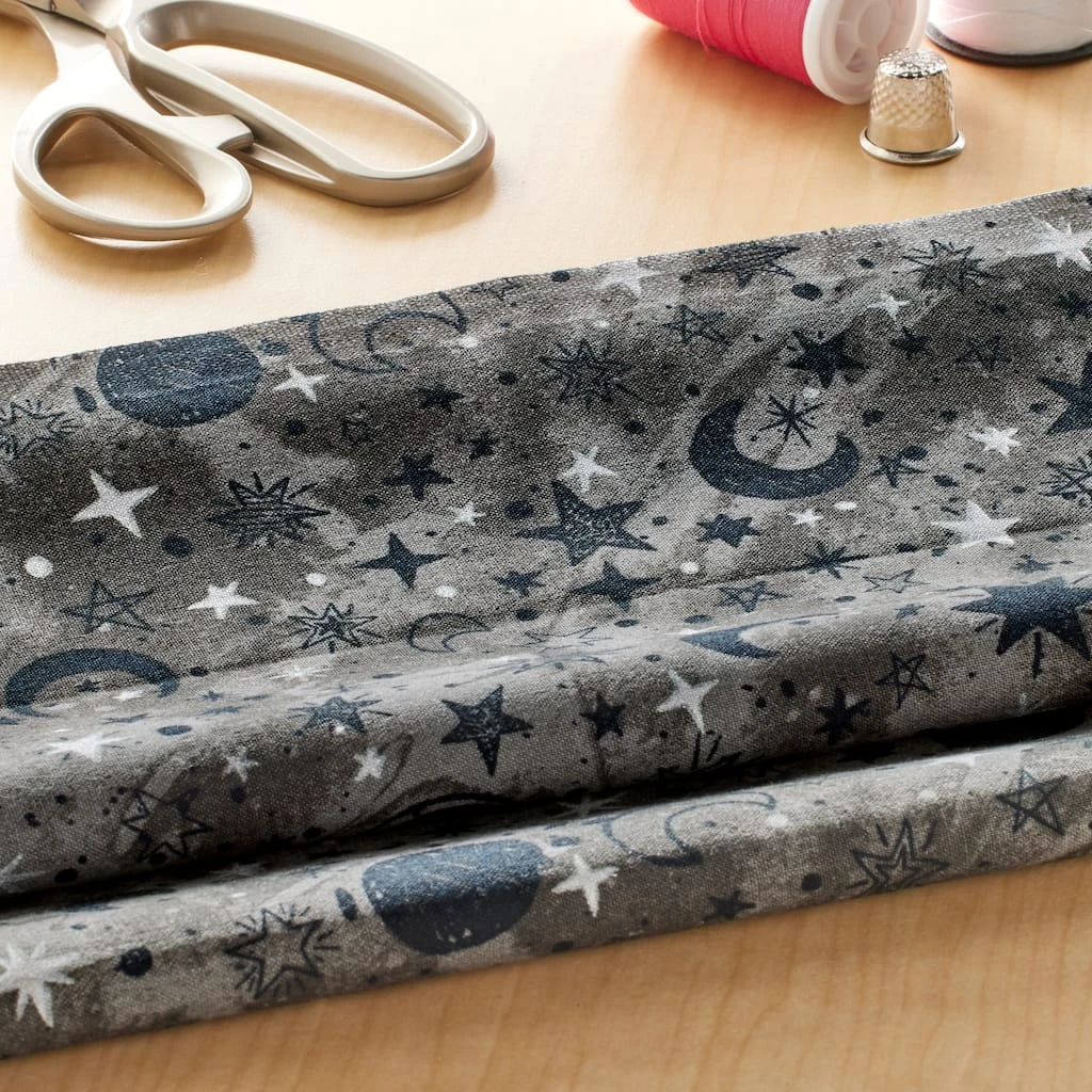 Cheapest π₯° Gray Night Sky Cotton Fabric by Loops & Threads™ π₯° 4 Cheapest π₯° Gray Night Sky Cotton Fabric by Loops & Threads™ π₯° - Image 2