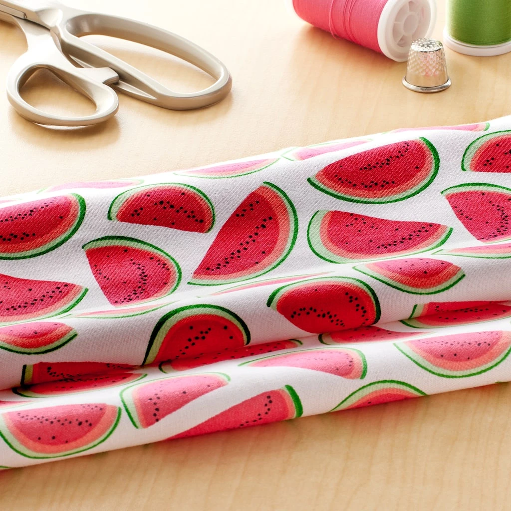 Outlet π Watermelon Cotton Fabric by Loops & Threads™ π 4 Outlet π Watermelon Cotton Fabric by Loops & Threads™ π - Image 2