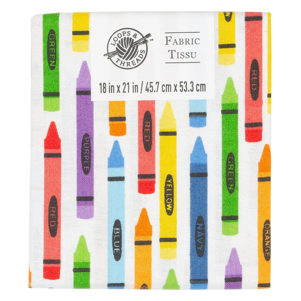 Cheap π Multicolor Crayon Cotton Fabric by Loops & Threads™ β 3 Cheap π Multicolor Crayon Cotton Fabric by Loops & Threads™ β