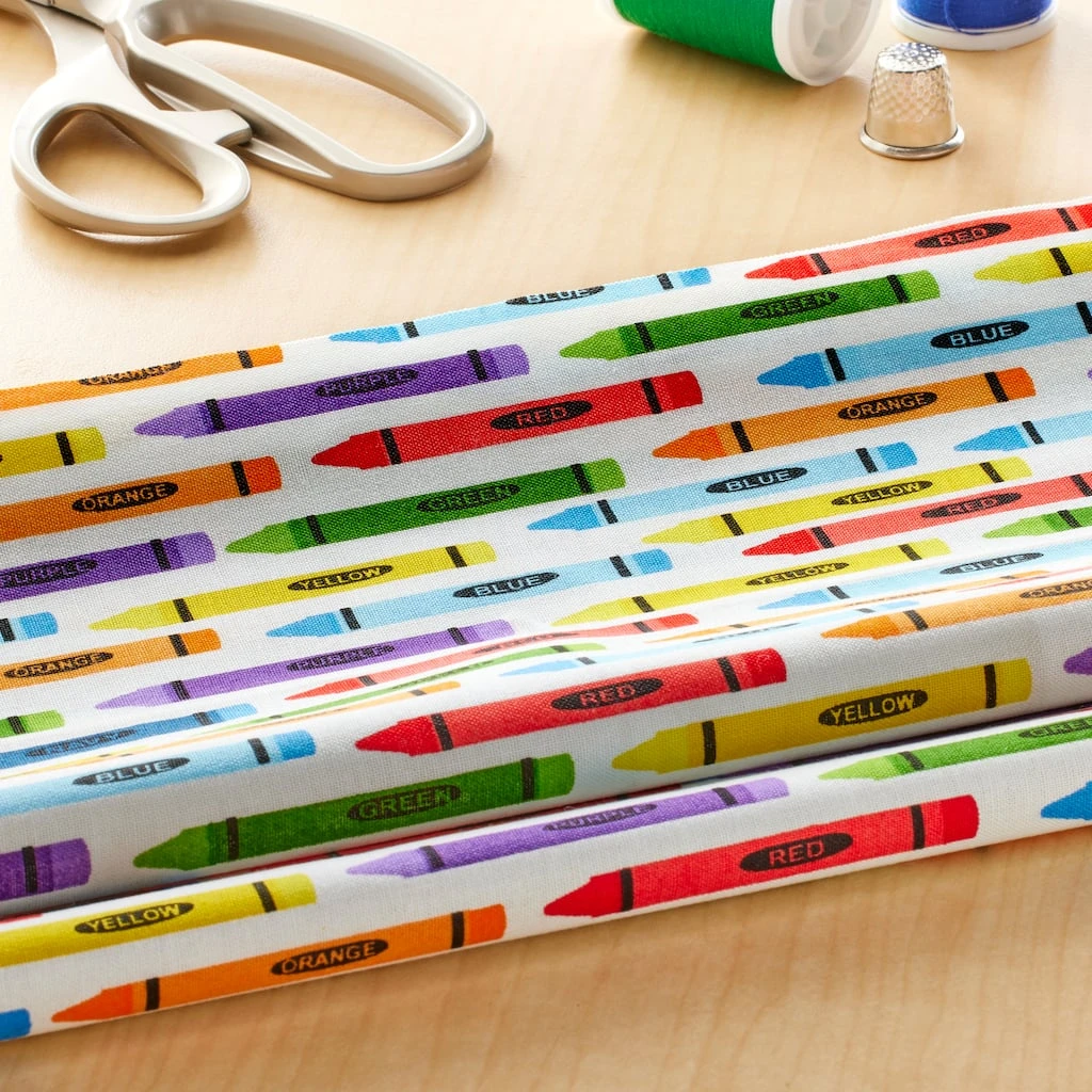 Cheap π Multicolor Crayon Cotton Fabric by Loops & Threads™ β 4 Cheap π Multicolor Crayon Cotton Fabric by Loops & Threads™ β - Image 2