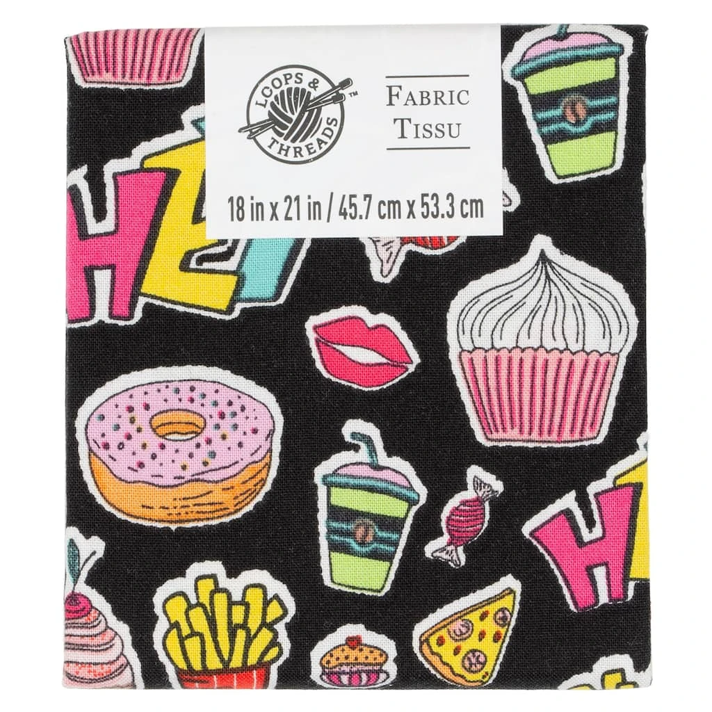Deals ⌛ Foodie Design Cotton Fabric by Loops & Threads™ ⭐ 3 Deals ⌛ Foodie Design Cotton Fabric by Loops & Threads™ ⭐
