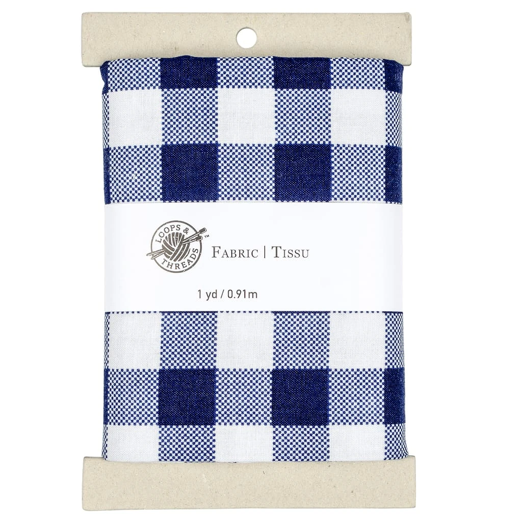 Best Sale ✨ Navy & White Buffalo Check Cotton Fabric Bundle by Loops & Threads™ ✨ 3 Best Sale ✨ Navy & White Buffalo Check Cotton Fabric Bundle by Loops & Threads™ ✨