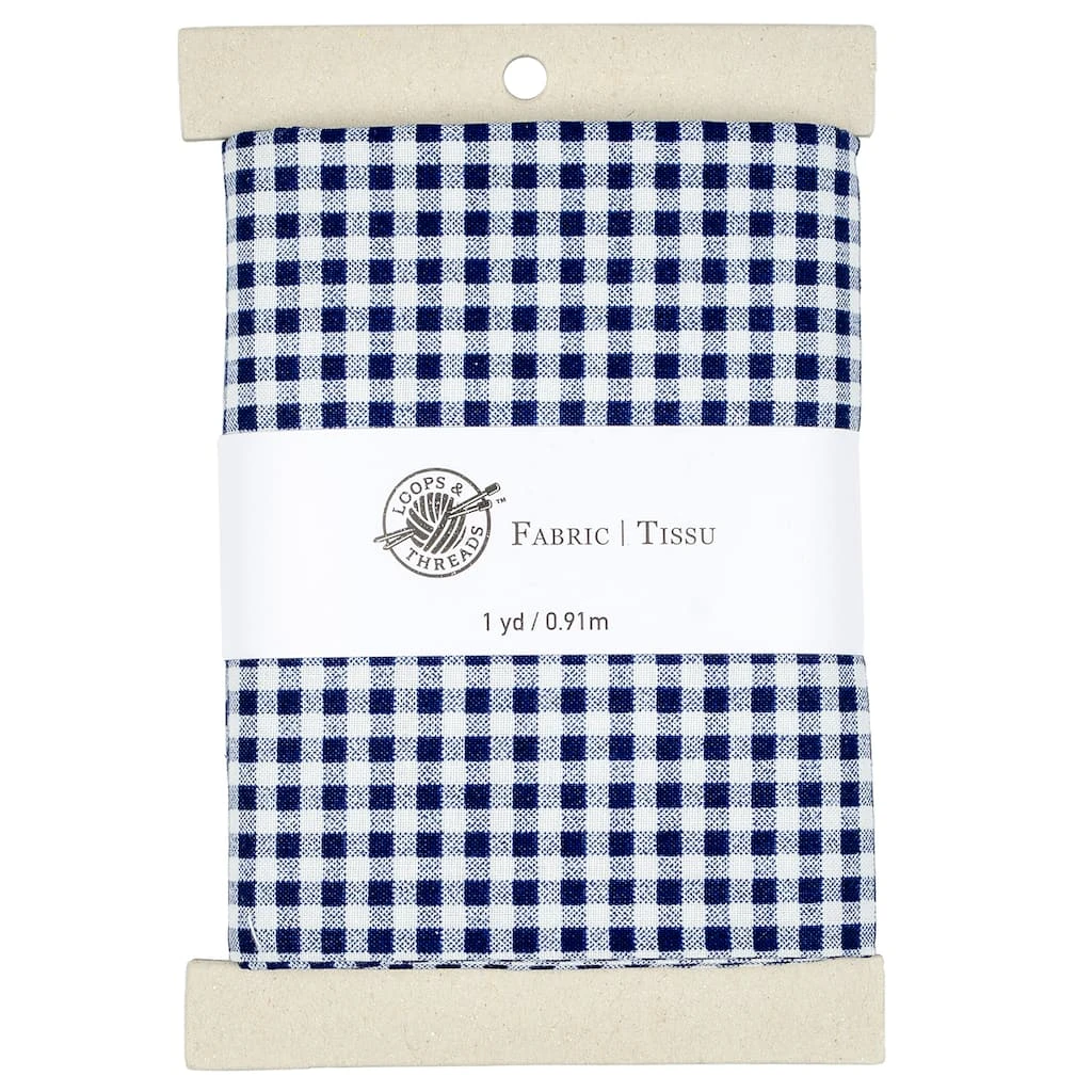 Coupon π Navy & White Checkered Cotton Fabric Bundle by Loops & Threads™ β 3 Coupon π Navy & White Checkered Cotton Fabric Bundle by Loops & Threads™ β