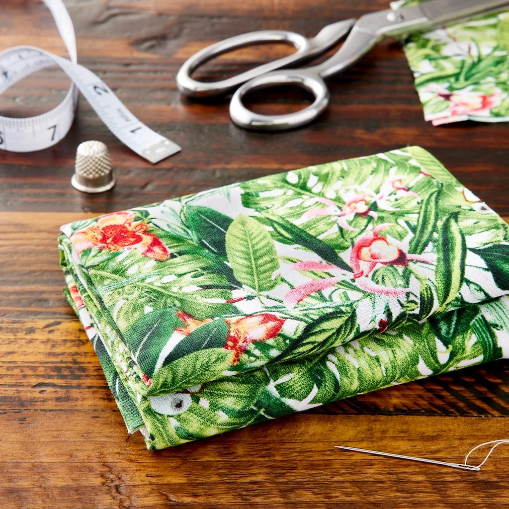 Cheapest ⌛ Tropical Palm Cotton Fabric Bundle by Loops & Threads™ ⌛ 4 Cheapest ⌛ Tropical Palm Cotton Fabric Bundle by Loops & Threads™ ⌛ - Image 2