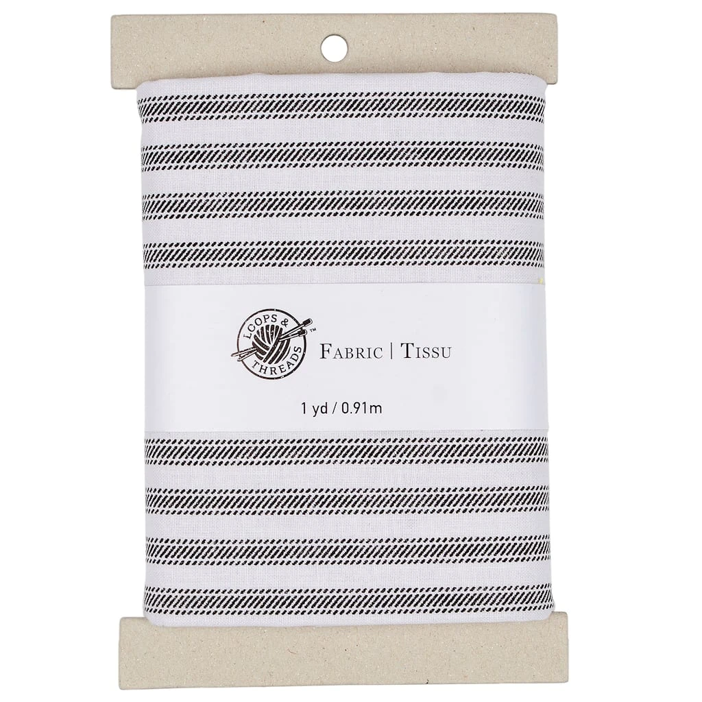 New π Black & White Striped Cotton Fabric Bundle by Loops & Threads™ 𧨠3 New π Black & White Striped Cotton Fabric Bundle by Loops & Threads™ π§¨