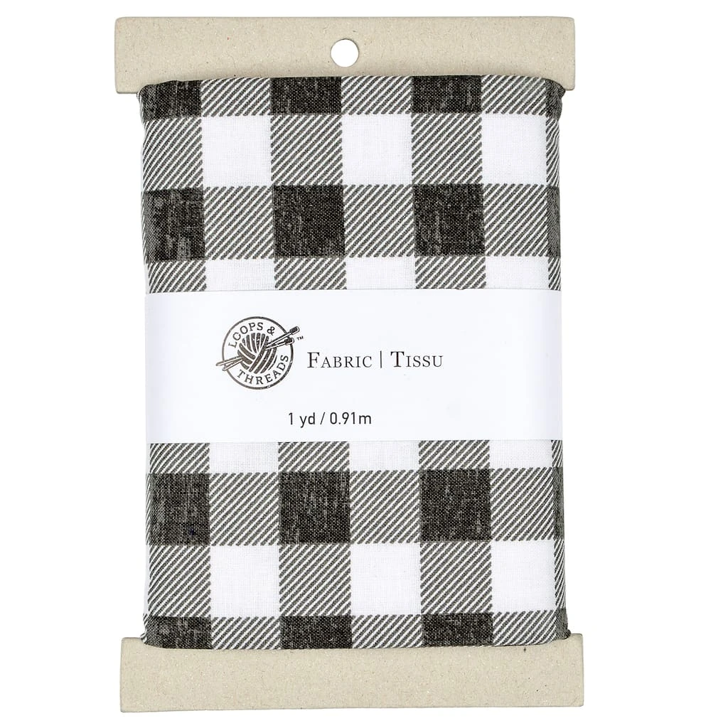 Best Sale π₯° Black & White Buffalo Check Cotton Fabric by Loops & Threads™ β 3 Best Sale π₯° Black & White Buffalo Check Cotton Fabric by Loops & Threads™ β