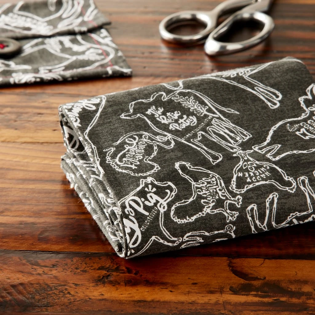 Best Sale ✔️ Black & White Farmhouse Cotton Fabric Bundle by Loops & Threads™ ⭐ 4 Best Sale ✔️ Black & White Farmhouse Cotton Fabric Bundle by Loops & Threads™ ⭐ - Image 2