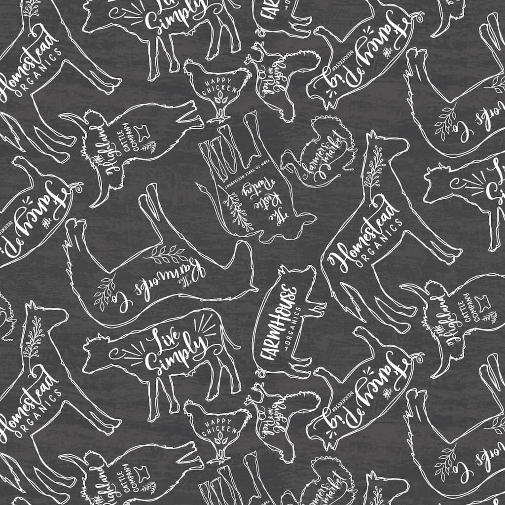 Best Sale ✔️ Black & White Farmhouse Cotton Fabric Bundle by Loops & Threads™ ⭐ 5 Best Sale ✔️ Black & White Farmhouse Cotton Fabric Bundle by Loops & Threads™ ⭐ - Image 3