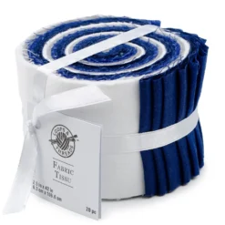 New π Blue & White Cotton Fabric Strips by Loops & Threads™ π