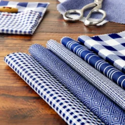 Top 10 🔔 Navy & White Checkered Cotton Fabric Squares by Loops & Threads™ 🥰 -Loops and Threads Store 10631349 20