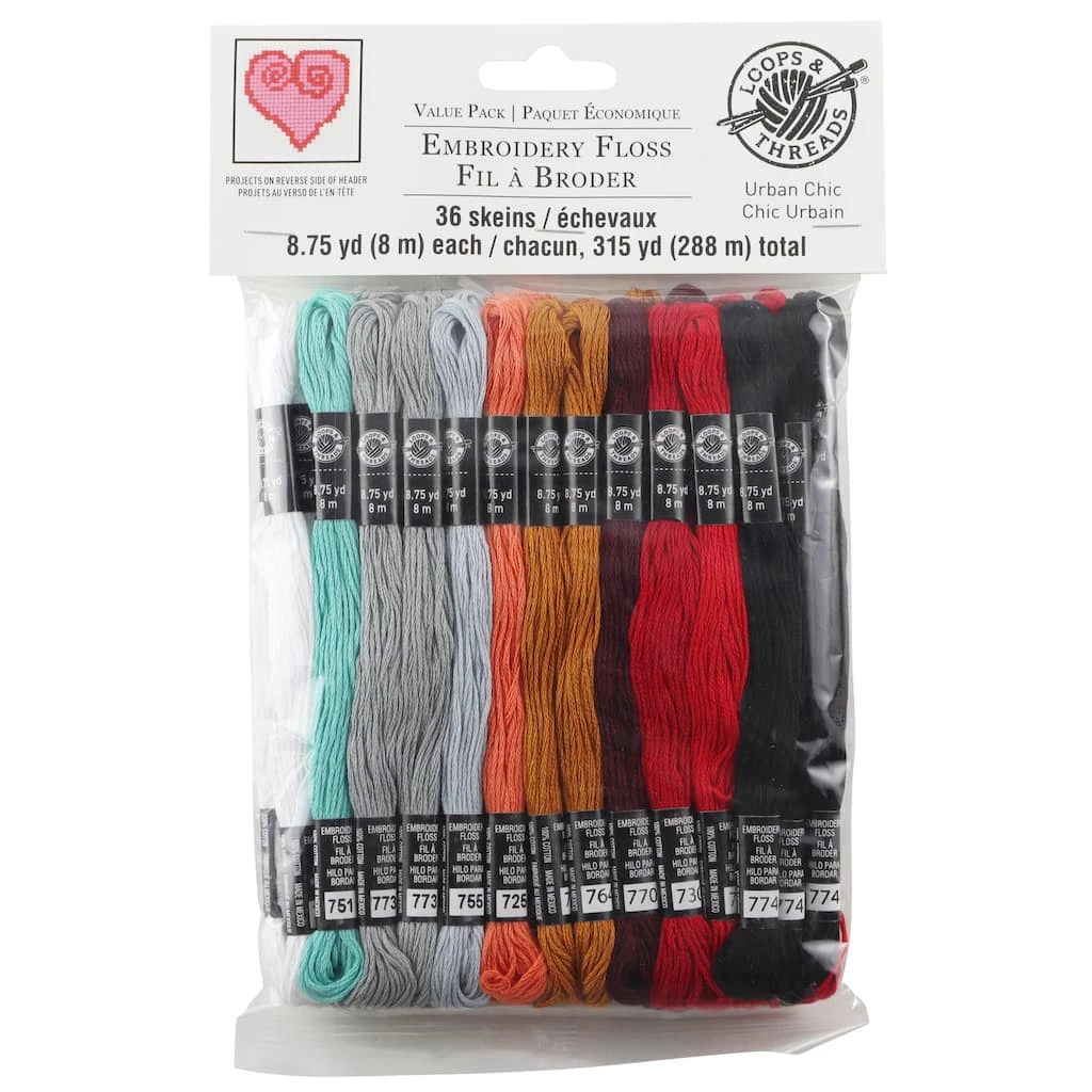 Budget βοΈ 12 Packs: 36 ct. (432 total) Urban Chic Embroidery Floss by Loops & Threads® π― 4 Budget βοΈ 12 Packs: 36 ct. (432 total) Urban Chic Embroidery Floss by Loops & Threads® π― - Image 2