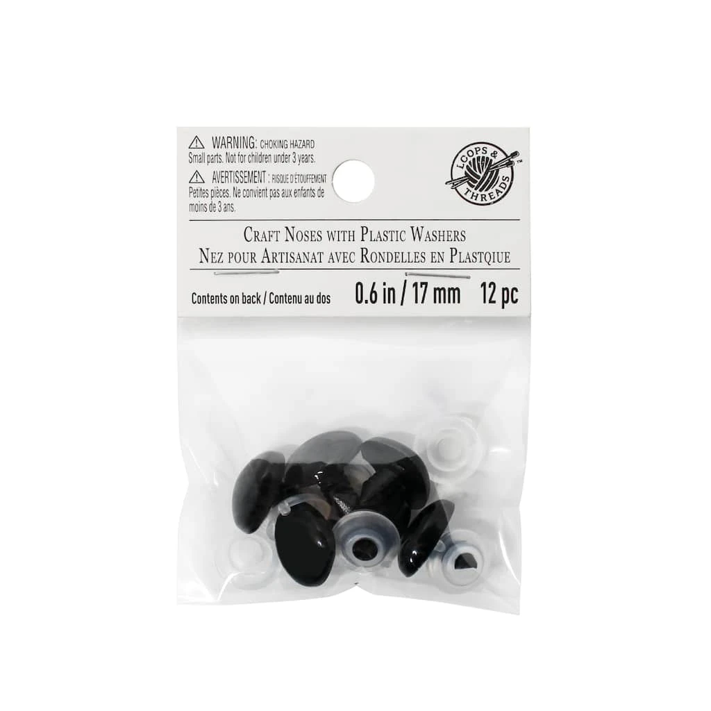Best reviews of ⭐ 12 Pack: 17mm Craft Noses with Plastic Washers by Loops & Threads™ ✔️ 5 Best reviews of ⭐ 12 Pack: 17mm Craft Noses with Plastic Washers by Loops & Threads™ ✔️ - Image 3