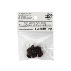 New ⭐ 12 Pack: 12mm Craft Eyes with Plastic Washers by Loops & Threads™ ⭐ 8 New ⭐ 12 Pack: 12mm Craft Eyes with Plastic Washers by Loops & Threads™ ⭐ -Loops and Threads Store 10650815 3 1