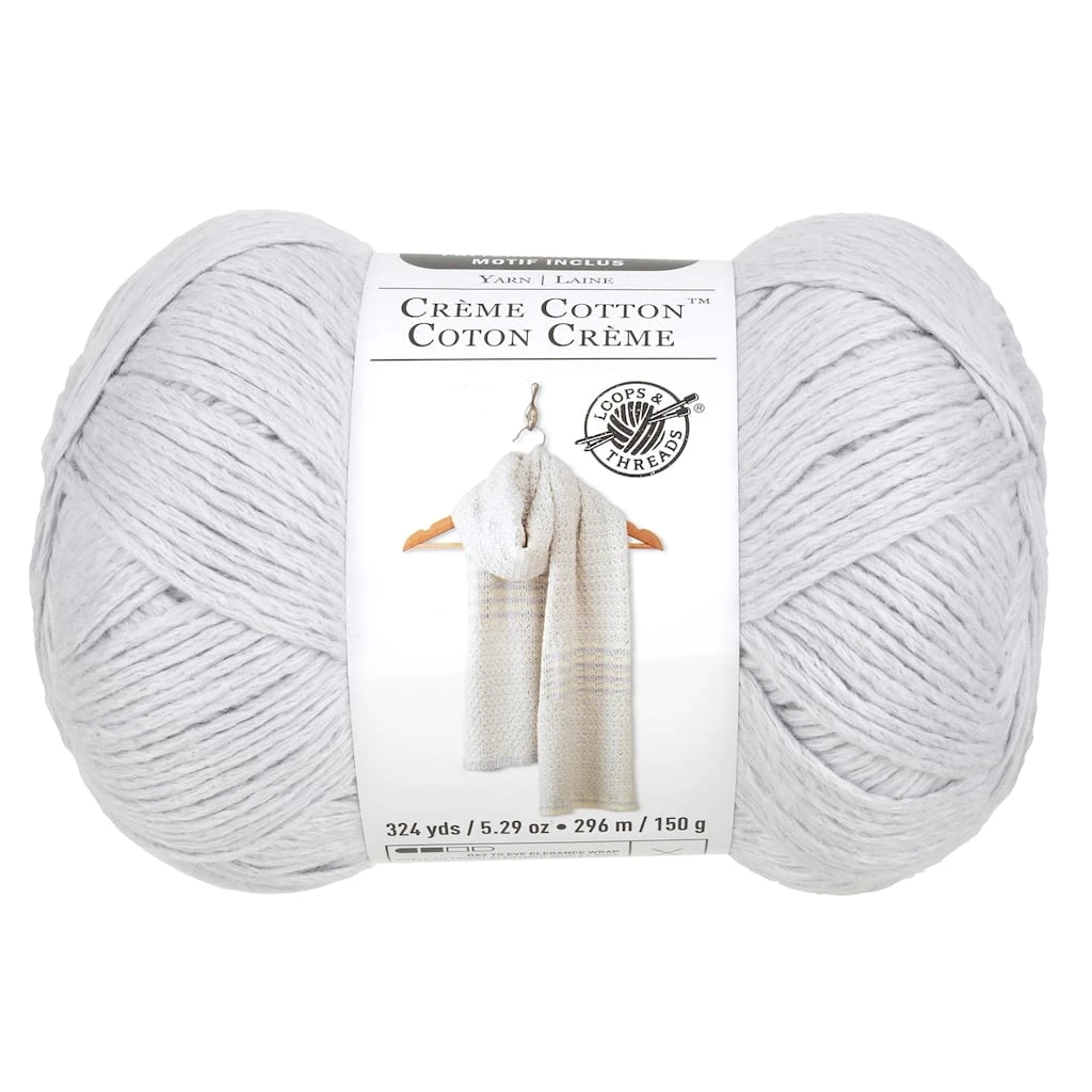 Promo π Crème Cotton™ Yarn by Loops & Threads™ β 3 Promo π Crème Cotton™ Yarn by Loops & Threads™ β