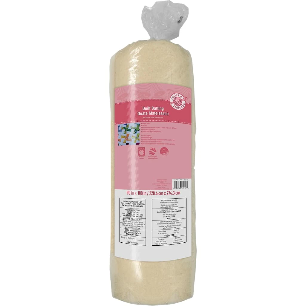 Cheapest π 80/20 Quilt Batting by Loops & Threads™, 90" x 108" π 3 Cheapest π 80/20 Quilt Batting by Loops & Threads™, 90" x 108" π