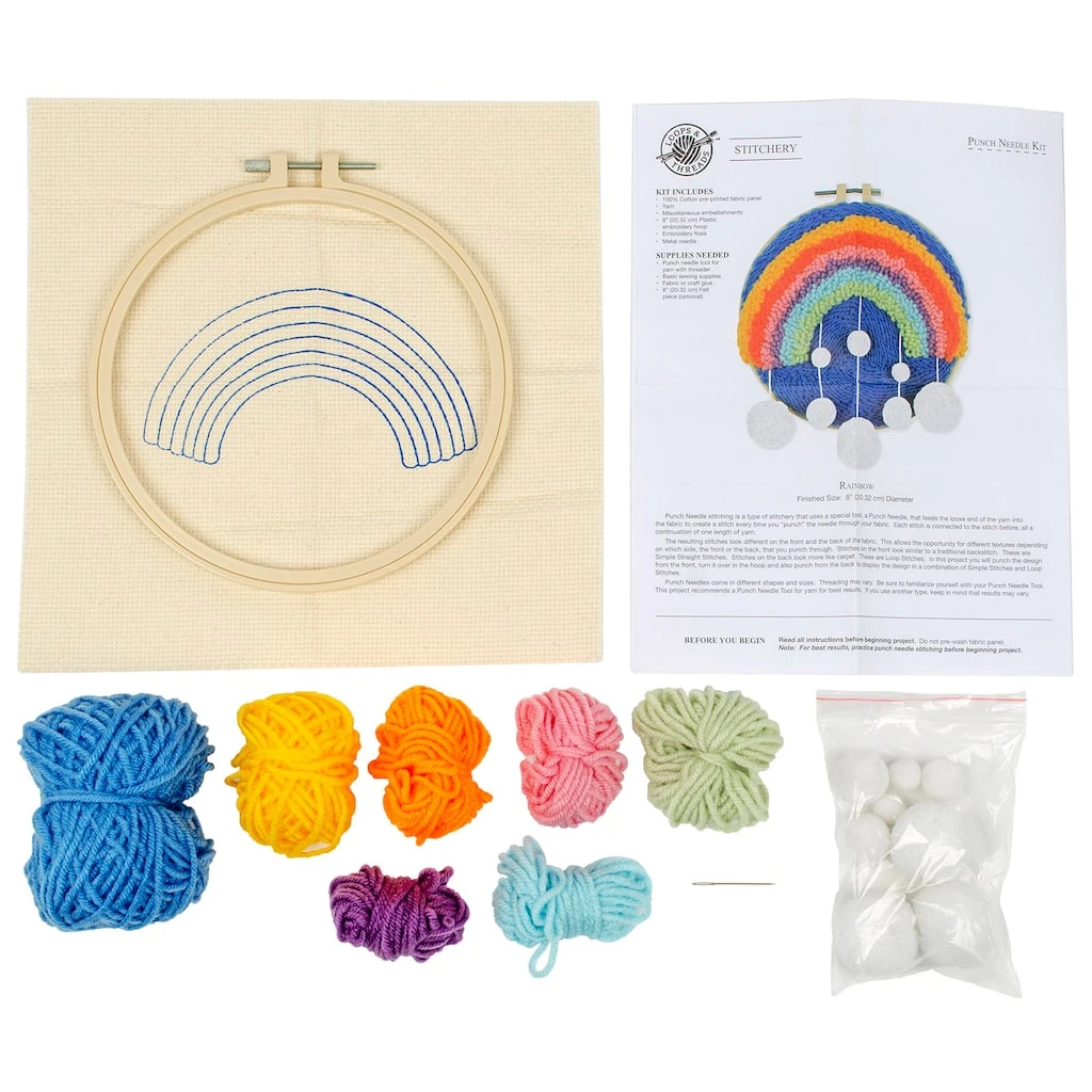 Deals ✨ Rainbow & Pom-Pom Punch Needle Kit by Loops & Threads® ✨ 7 Deals ✨ Rainbow & Pom-Pom Punch Needle Kit by Loops & Threads® ✨ - Image 5