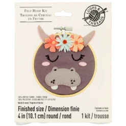 Best Sale 🔔 Hippo Felt Hoop Kit by Loops & Threads™ ⭐