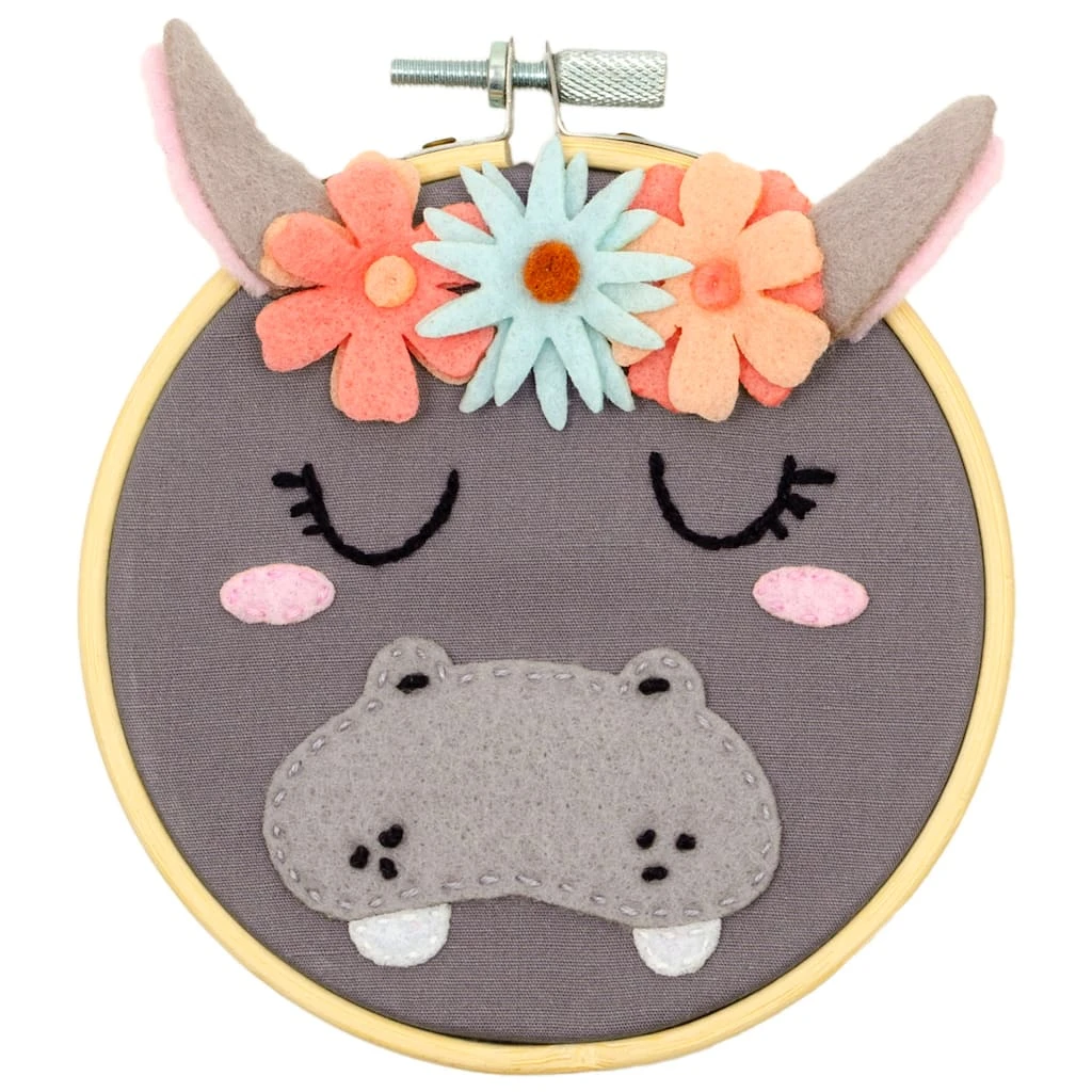 Best Sale π Hippo Felt Hoop Kit by Loops & Threads™ β 4 Best Sale π Hippo Felt Hoop Kit by Loops & Threads™ β - Image 2