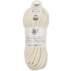 New ⌛ Macramé Cotton Cord by Loops & Threads®, 50ft. ❤️ 14 New ⌛ Macramé Cotton Cord by Loops & Threads®, 50ft. ❤️ -Loops and Threads Store 10665952 1
