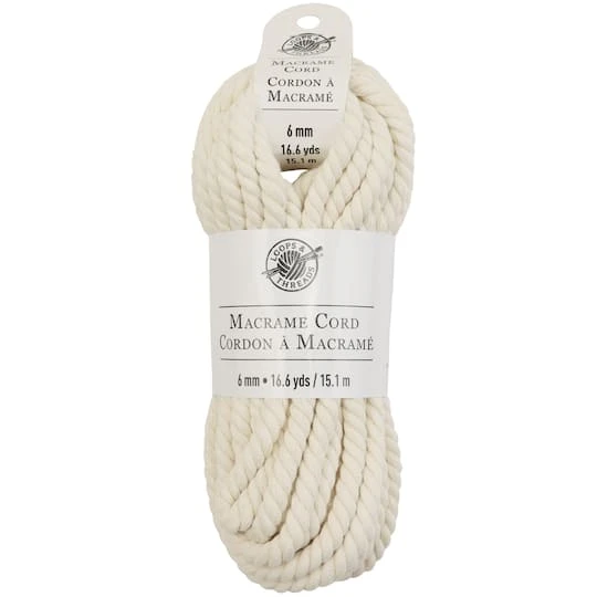 New ⌛ Macramé Cotton Cord by Loops & Threads®, 50ft. ❤️ 8 New ⌛ Macramé Cotton Cord by Loops & Threads®, 50ft. ❤️ - Image 6