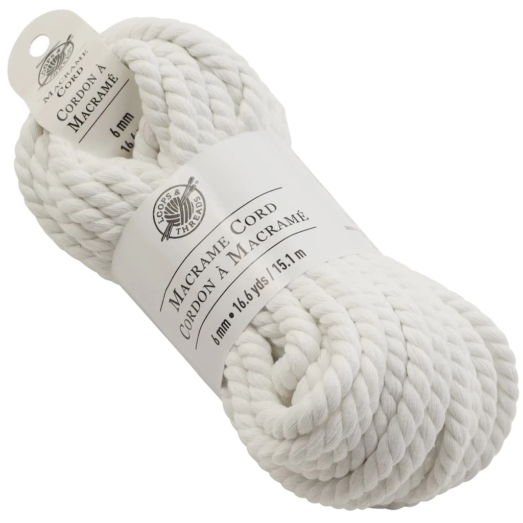New ⌛ Macramé Cotton Cord by Loops & Threads®, 50ft. ❤️ 5 New ⌛ Macramé Cotton Cord by Loops & Threads®, 50ft. ❤️ - Image 3
