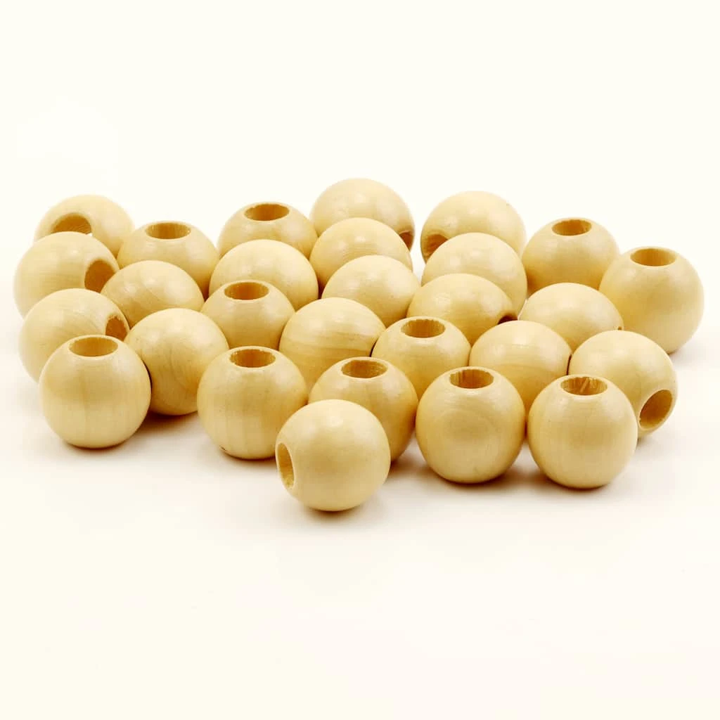 Buy π 12 Packs: 28 ct. (336 total) Natural Wood Round Beads, 16mm by Loops & Threads® π― 5 Buy π 12 Packs: 28 ct. (336 total) Natural Wood Round Beads, 16mm by Loops & Threads® π― - Image 3