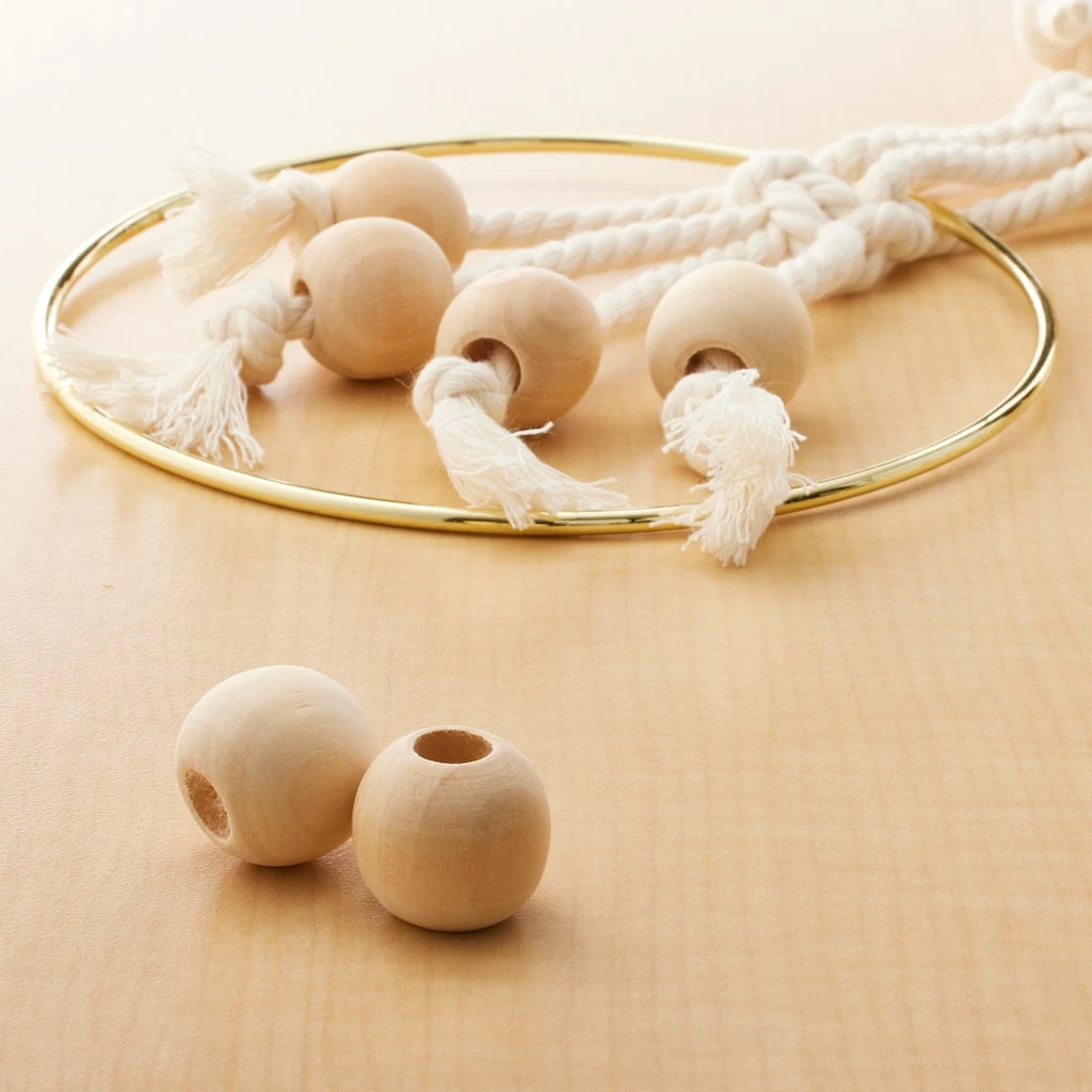 Brand new ✨ 12 Packs: 12 ct. (144 total) Natural Wood Round Beads, 25mm by Loops & Threads® ✔️ 4 Brand new ✨ 12 Packs: 12 ct. (144 total) Natural Wood Round Beads, 25mm by Loops & Threads® ✔️ - Image 2