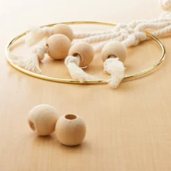 Best Sale 🤩 Natural Wood Round Beads by Loops & Threads®, 25mm ⌛ -Loops and Threads Store 10666683 20