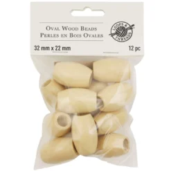 Flash Sale π Natural Wood Oval Beads by Loops & Threads®, 32mm β¨